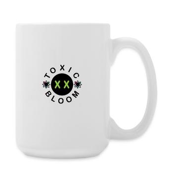 Playful Skull with Floral Accents - Large Mug 440 ml - white - Right
