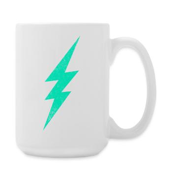 Electric flash graphic on trendy H interior - Large Mug 440 ml - white - Right