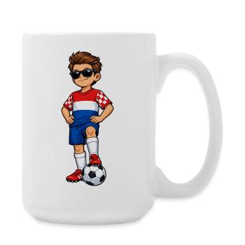 Soccer Boy Croatia Fan Croatian Flag - Large Mug 440 ml - white - Right
