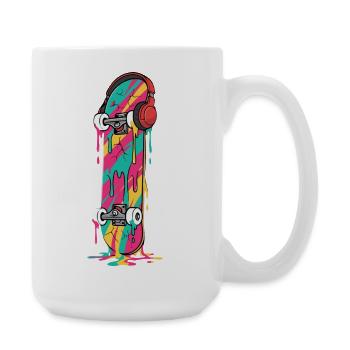 Skateboard Streetwear Aesthetic - Large Mug 440 ml - white - Right