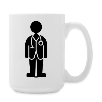Doctor Icon - Large Mug 440 ml - white - Right