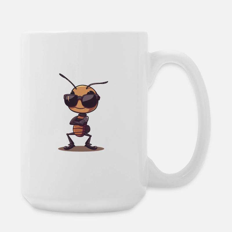 Fourmi classique cool - Grande tasse 440 ml - blanc