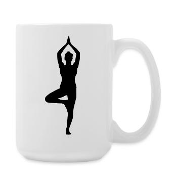 Yoga Silhouette - Grande tasse 440 ml - blanc - Droite