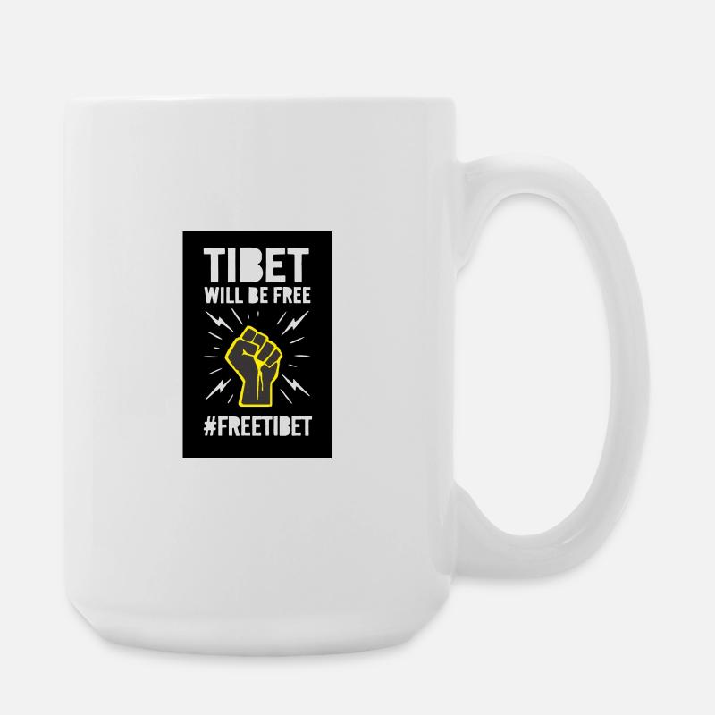 Le Tibet sera libre. Conception de protestation. - Grande tasse 440 ml - blanc