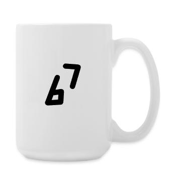 6 7 Number Black - Large Mug 440 ml - white - Right