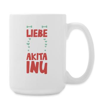 J’aime mon Akita Inu - Grande tasse 440 ml - blanc - Droite