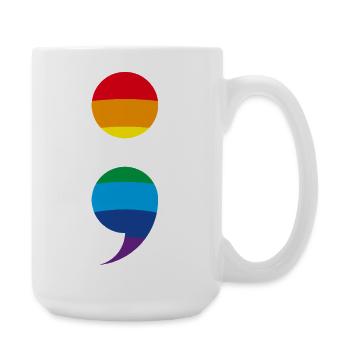 Point-virgule Prévention du suicide Point-virgule Point-virgule - Grande tasse 440 ml - blanc - Droite