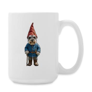 Gartenzwerg Schnauzer Zauber - Große Tasse 440 ml - Weiß - Rechts