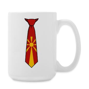 Macedonia Tie – Flag Design - Large Mug 440 ml - white - Right
