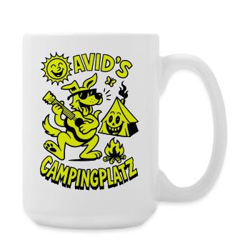 Le camping de David - Grande tasse 440 ml - blanc - Droite