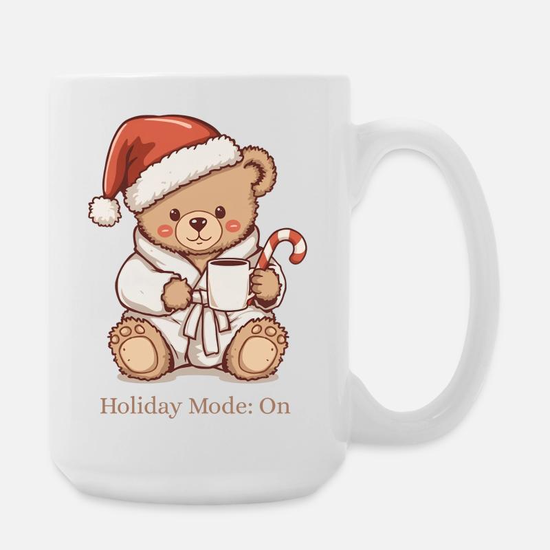Cozy Teddy Xmas – Mode vacances : Activé - Grande tasse 440 ml - blanc