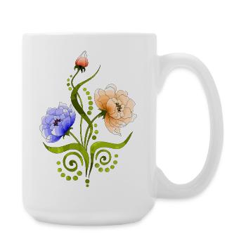 Flowers - Large Mug 440 ml - white - Right
