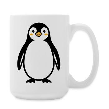 Pinguin - Große Tasse 440 ml - Weiß - Rechts
