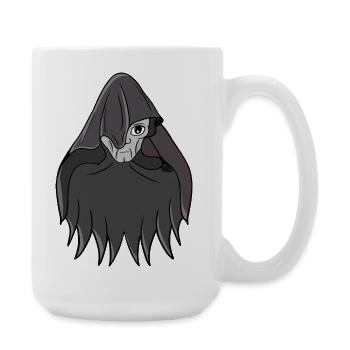 Spectre à capuchon en cape d’ombre - Grande tasse 440 ml - blanc - Droite