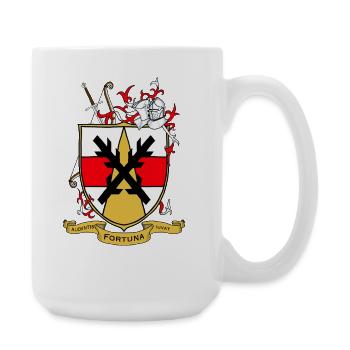 Fortuna Coat of Arms Shield with Helmet - Large Mug 440 ml - white - Right