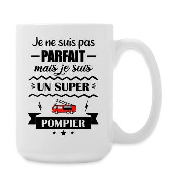 Super Firefighter Fire Hero Feuerwehrauto - Große Tasse 440 ml - Weiß - Rechts