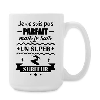 Super Surfer Wave Ocean Surf - Große Tasse 440 ml - Weiß - Rechts