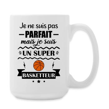 Pas parfait mais super basketteur - Grande tasse 440 ml - blanc - Droite
