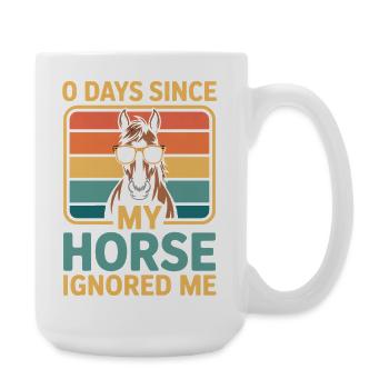 0 jours depuis que mon cheval m’a ignoré Horse Farmer - Grande tasse 440 ml - blanc - Droite