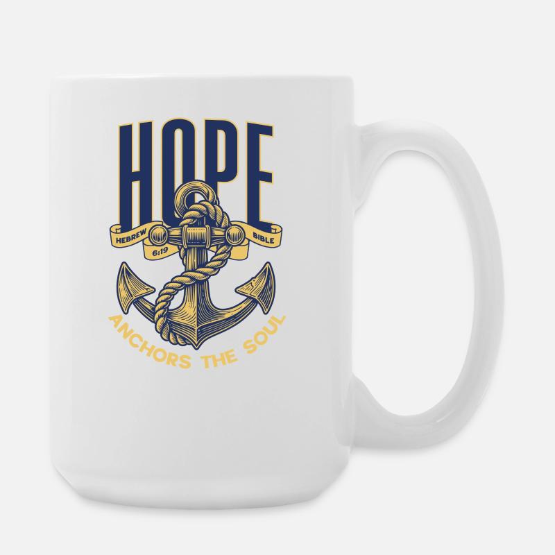 Hoffen - Große Tasse 440 ml - Weiß