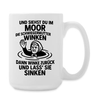 mother-in-law saying evil mean - Large Mug 440 ml - white - Right
