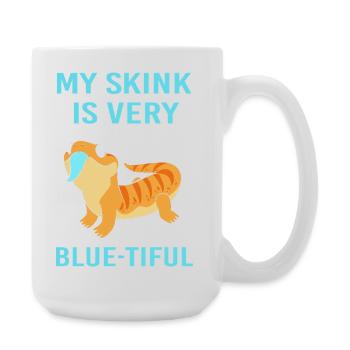 Lizard Blue Tongue - Large Mug 440 ml - white - Right