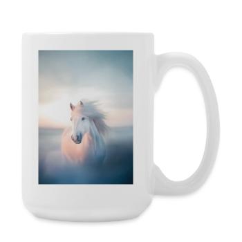 Cheval - Grande tasse 440 ml - blanc - Droite