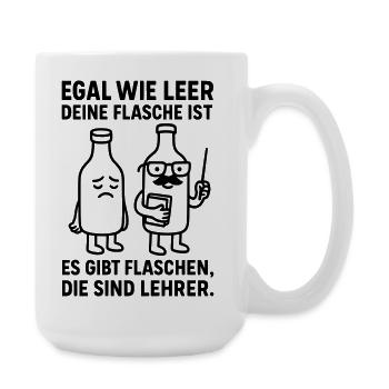 Blague sur le professeur vide de bouteille - Grande tasse 440 ml - blanc - Droite