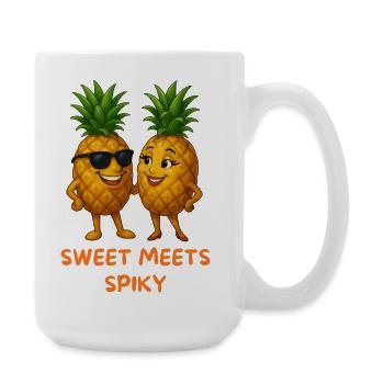 Sweet rencontre le duo d’ananas épicé - Grande tasse 440 ml - blanc - Droite