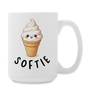 Kawaii Eiscreme auf Waffel - Große Tasse 440 ml - Weiß - Rechts