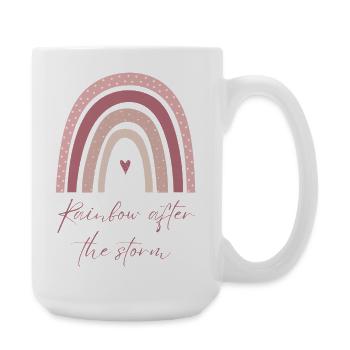 Rainbow after the Storm – Hope & Love - Large Mug 440 ml - white - Right