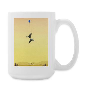 Schwimmende Mäuse-Abenteuer - Große Tasse 440 ml - Weiß - Rechts