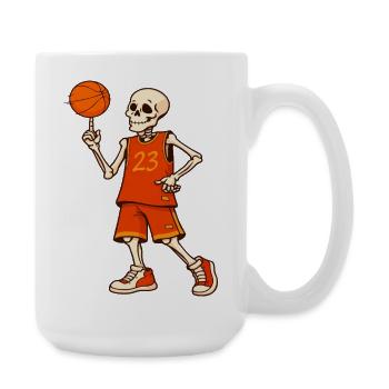 Skeleton Hoops 23 - Large Mug 440 ml - white - Right