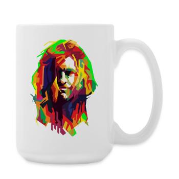 Grunge Your Life Pop Art - Large Mug 440 ml - white - Right