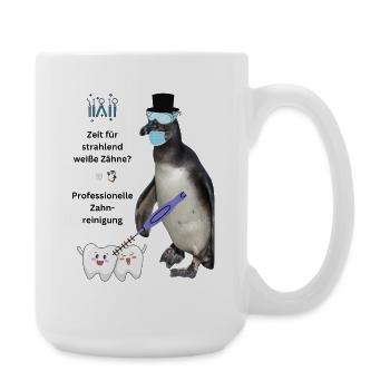 Teeth cleaning, funny decoration waiting room, practice - Large Mug 440 ml - white - Right