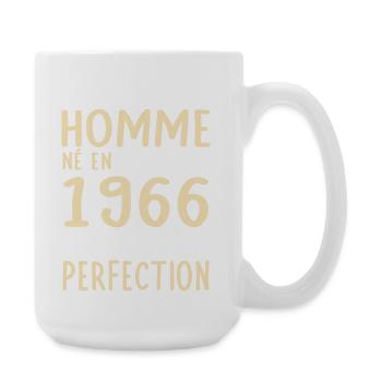 Anniversaire 60 ans - Né en Avril 1966 - Grande tasse 440 ml - blanc - Droite
