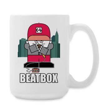 Beatbox City Cartoon - Large Mug 440 ml - white - Right