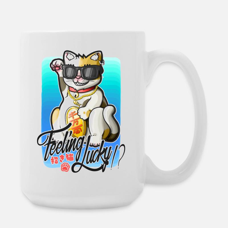 Feeling lucky!? - Large Mug 440 ml - white