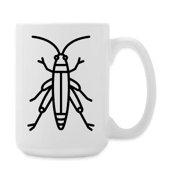 Heuschrecke - Große Tasse 440 ml - Weiß - Rechts