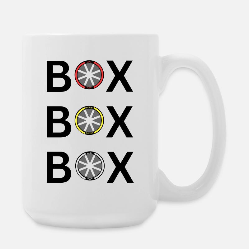 BOX BOX BOX - Large Mug 440 ml - white