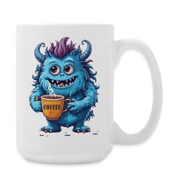 Coffee Monster - Caffeine Zombie - Morning Grouch - Large Mug 440 ml - white - Right