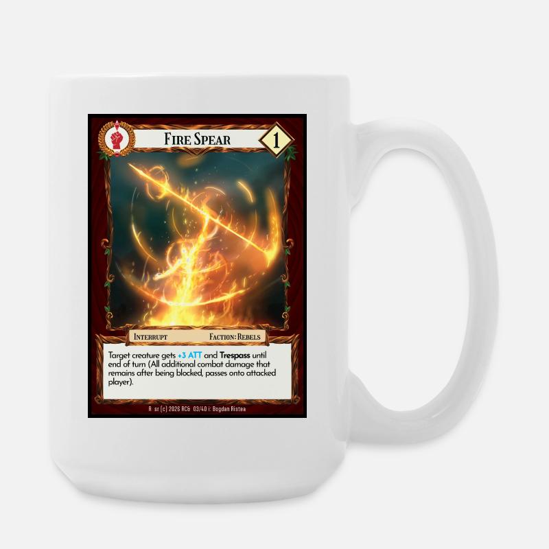 Fire Spear - Large Mug 440 ml - white