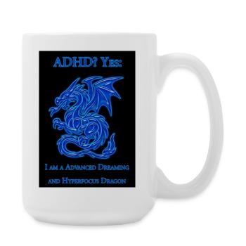 ADHD-Dragon - Large Mug 440 ml - white - Right