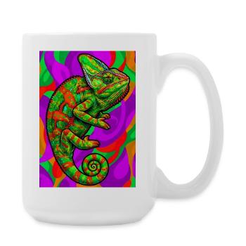 Chamäleon - Große Tasse 440 ml - Weiß - Rechts