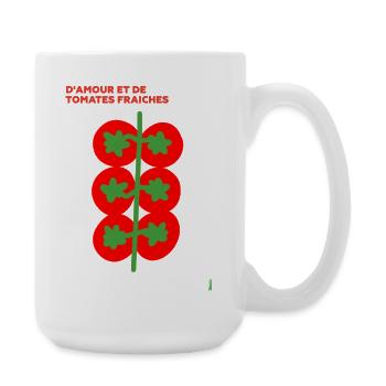 Tomates Fraîches et Amour - Grande tasse 440 ml - blanc - Droite
