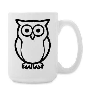 Eule - Große Tasse 440 ml - Weiß - Rechts