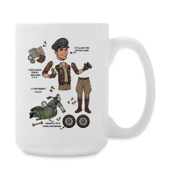 Poupée en papier Aventurière Robuste - Grande tasse 440 ml - blanc - Droite