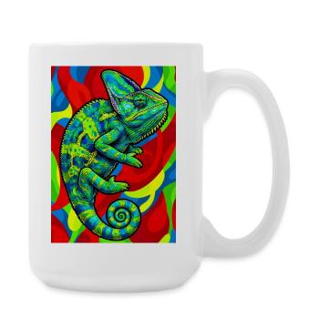 Chamäleon - Große Tasse 440 ml - Weiß - Rechts