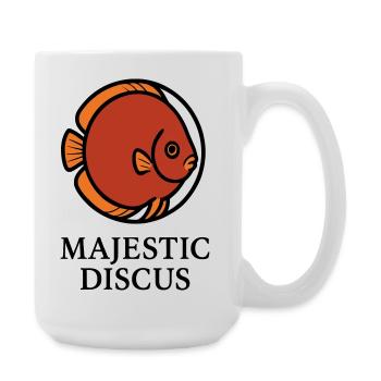 Majestic Circular Discus Fish Logo - Large Mug 440 ml - white - Right