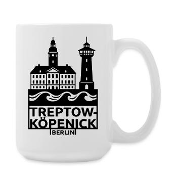 treptow köpenick silhouette berlin - Große Tasse 440 ml - Weiß - Rechts